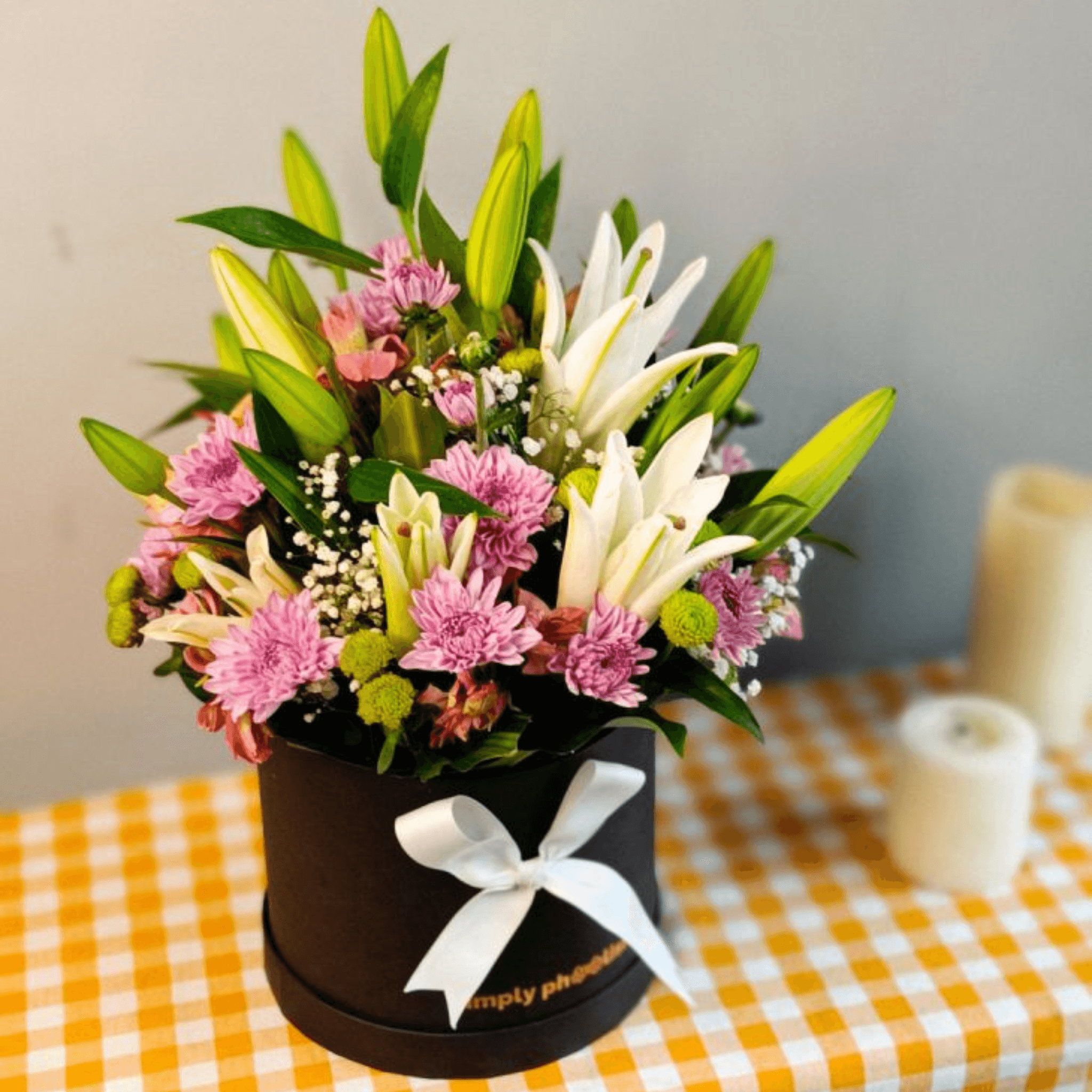 daisy lily flower Lilies & Daisies in a box – Simply Phoolish