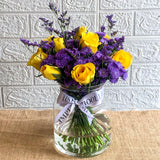 SimplyPhoolish flower arrangement Sunny Purple Posy