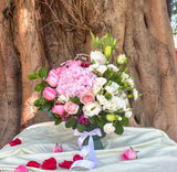 SimplyPhoolish flower arrangement A Song of Pink & White Blooms