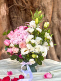 SimplyPhoolish flower arrangement A Song of Pink & White Blooms