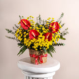 SimplyPhoolish flower arrangement Anthurium Yellowdrama