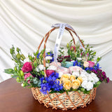 SimplyPhoolish flower arrangement Blooming Candles Basket