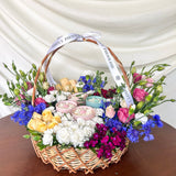 SimplyPhoolish flower arrangement Blooming Candles Basket