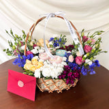 SimplyPhoolish flower arrangement Blooming Candles Basket