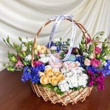 SimplyPhoolish flower arrangement Blooming Candles Basket