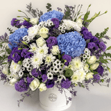 SimplyPhoolish flower arrangement Blueberry Swirl