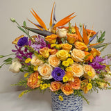 SimplyPhoolish flower arrangement Fiery Solstice