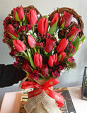 Simply Phoolish Red Heart of Tulips