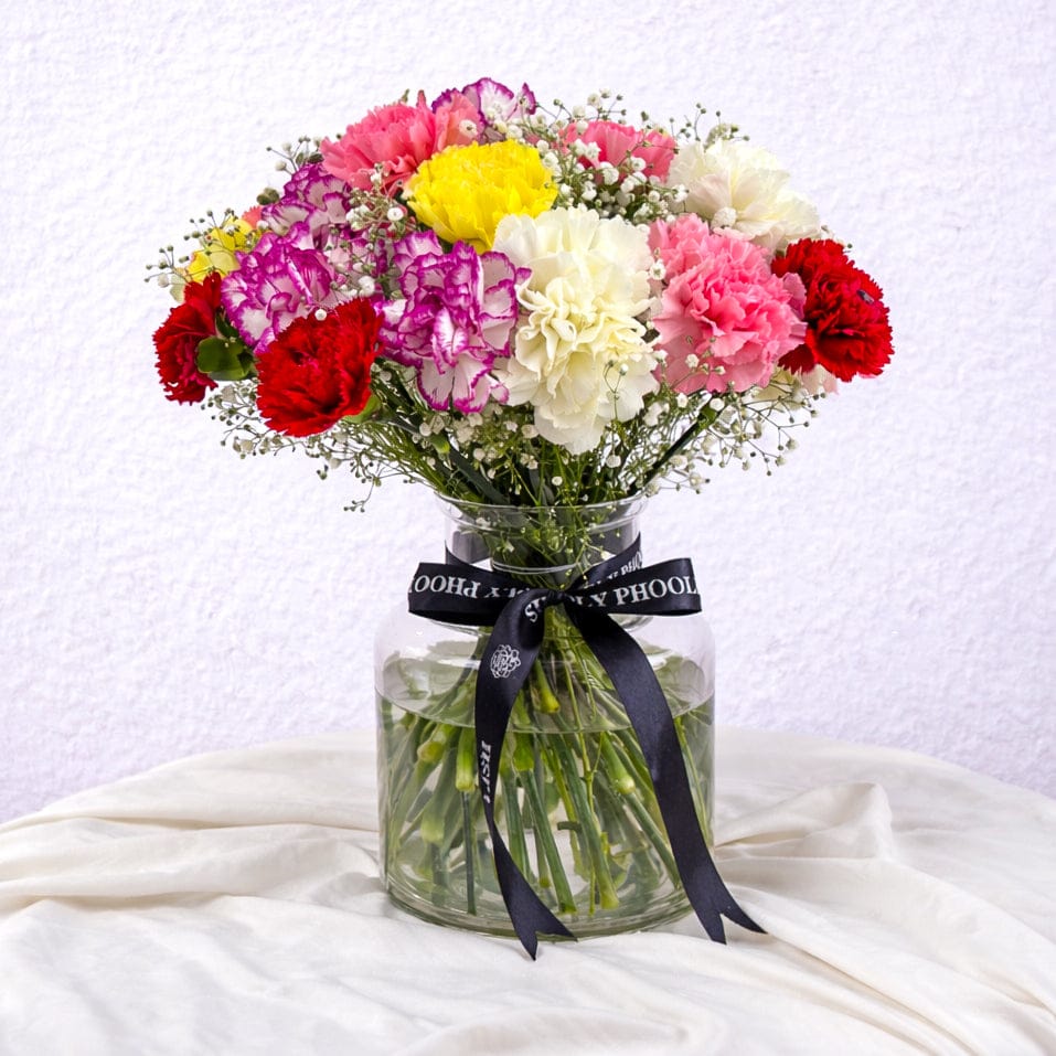 Simply Phoolish flower arrangement Jar Full of Colour