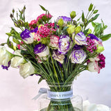 Simply Phoolish flower arrangement Jar Full of Hope with Eustoma flower