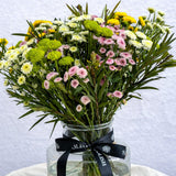 Simply Phoolish flower arrangement Jar Full of Mischief