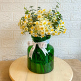 Simply Phoolish flower arrangement Jar full of Narcissus