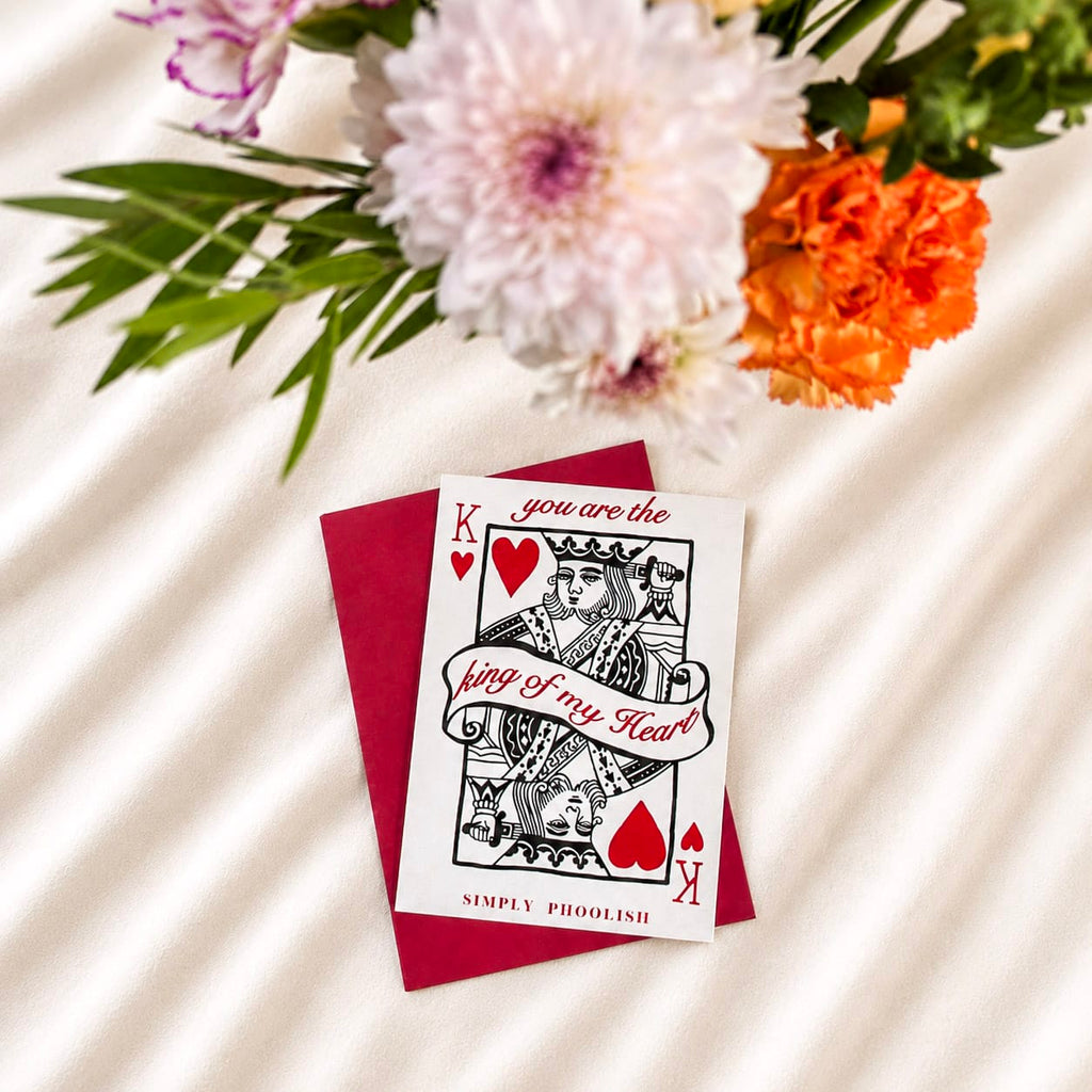 Simply Phoolish Greeting Card King of ❤️ Card