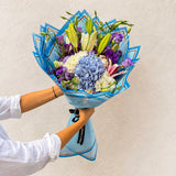 SimplyPhoolish flower arrangement Mr. Blue Sky