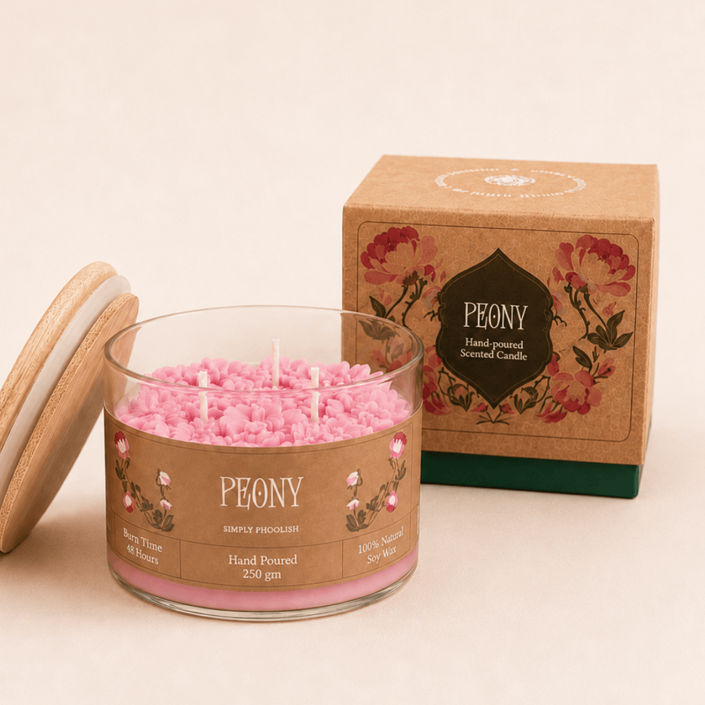 Simply Phoolish Fragrant Candle Peony Soy Candle