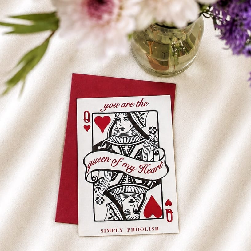 Simply Phoolish Greeting Card Queen of ❤️ Card