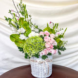 SimplyPhoolish flower arrangement Soft Fleur Basket