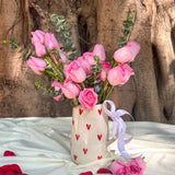 SimplyPhoolish flower arrangement Pink Rose The Hearty Pitcher