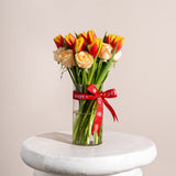 SimplyPhoolish flower arrangement Tulips Rose to the Occasion