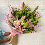 SimplyPhoolish flower arrangement Pink Whispering Lily Bunch