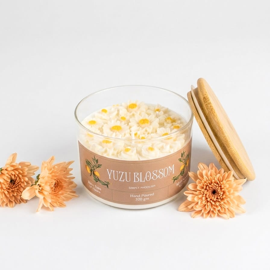 Simply Phoolish Fragrant Candle Yuzu Blossom Scented Candle